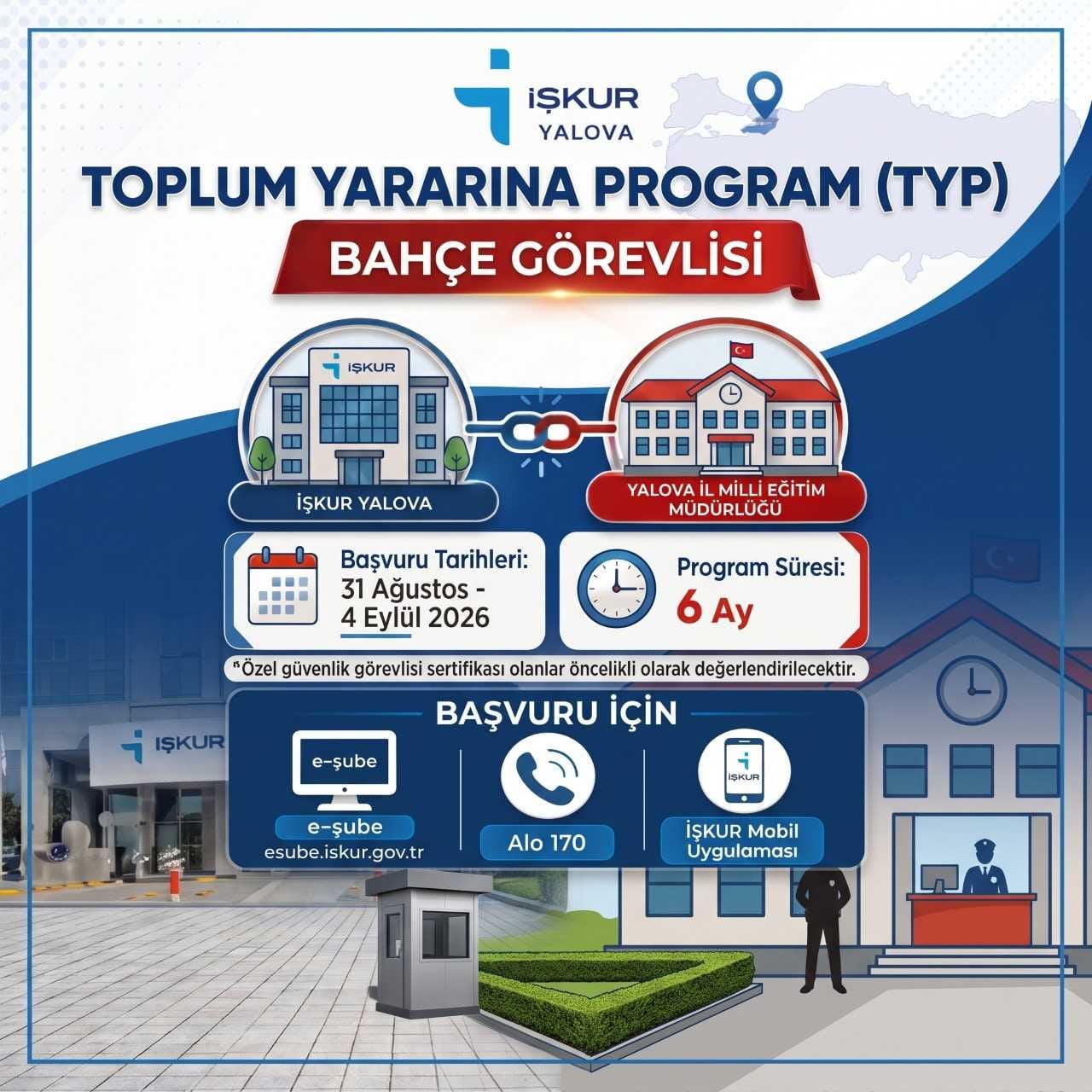 Yalova İŞKUR Okullarda İstihdam Edilmek Üzere 122 Personel Alacak