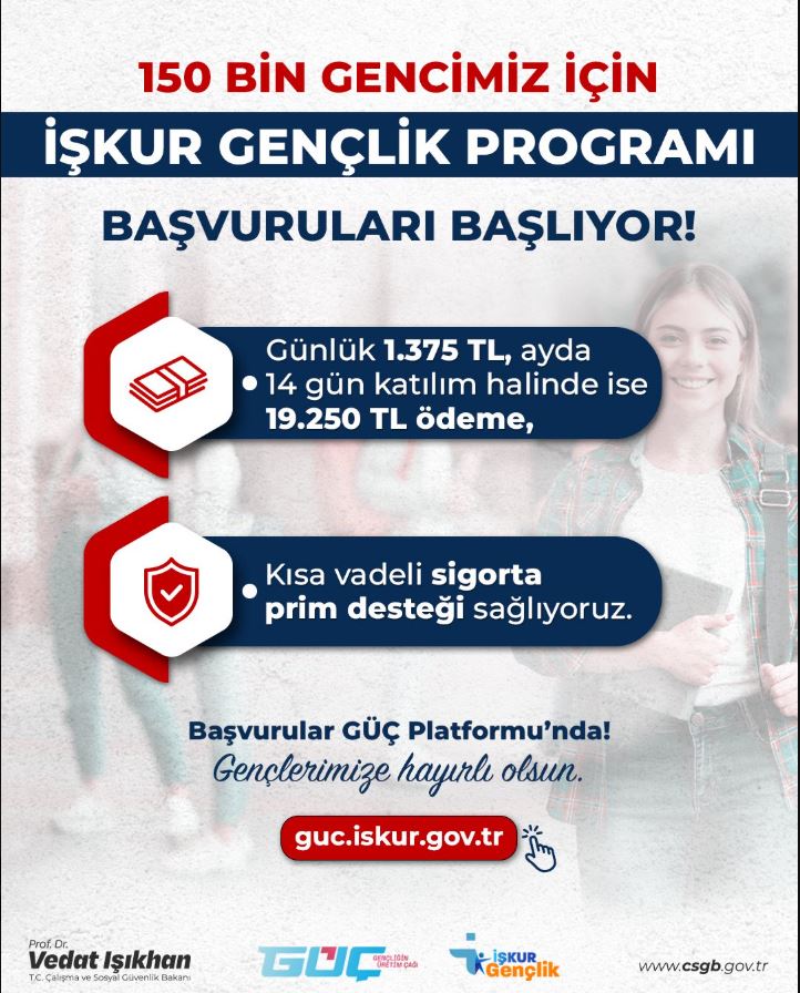 Bakan Işıkhan Duyurdu: İŞKUR Gençlik Programı Başvuruları Başlıyor