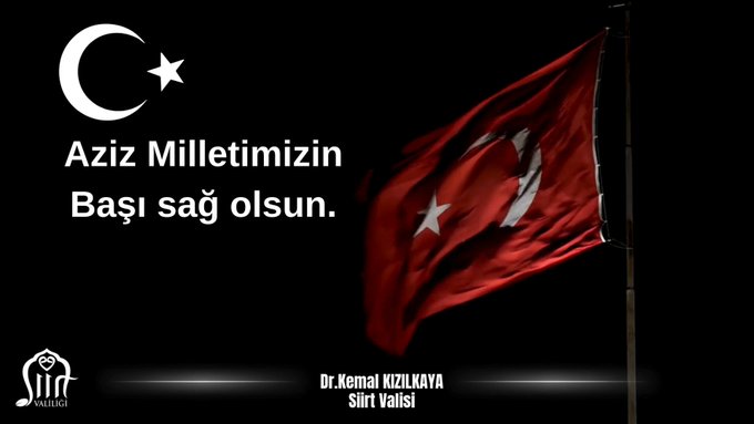 Vali Kızılkaya’dan Şehidimiz İçin Taziye Mesajı